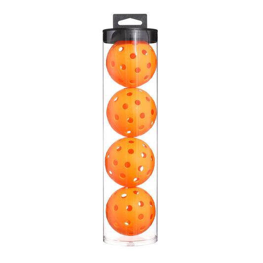 NNEDSZ 2 Tubes Orange Outdoor Pickleball Balls 4-Pack - Durable 40-Hole Design with Carry Tube(8 balls in total)