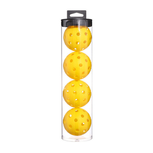 NNEDSZ 2 Tubes Yellow Outdoor Pickleball Balls 4-Pack - Durable 40-Hole Design with Carry Tube(8 balls in total)